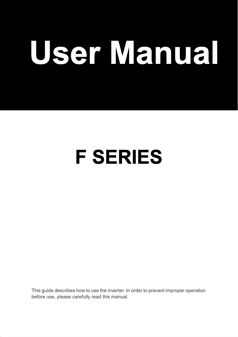 Page n°1 - Manuel utilisateur FOX ESS F6000