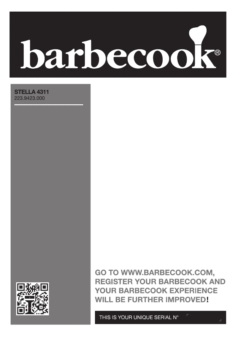 Page 1 de la notice Manuel utilisateur Barbecook Stella 4311