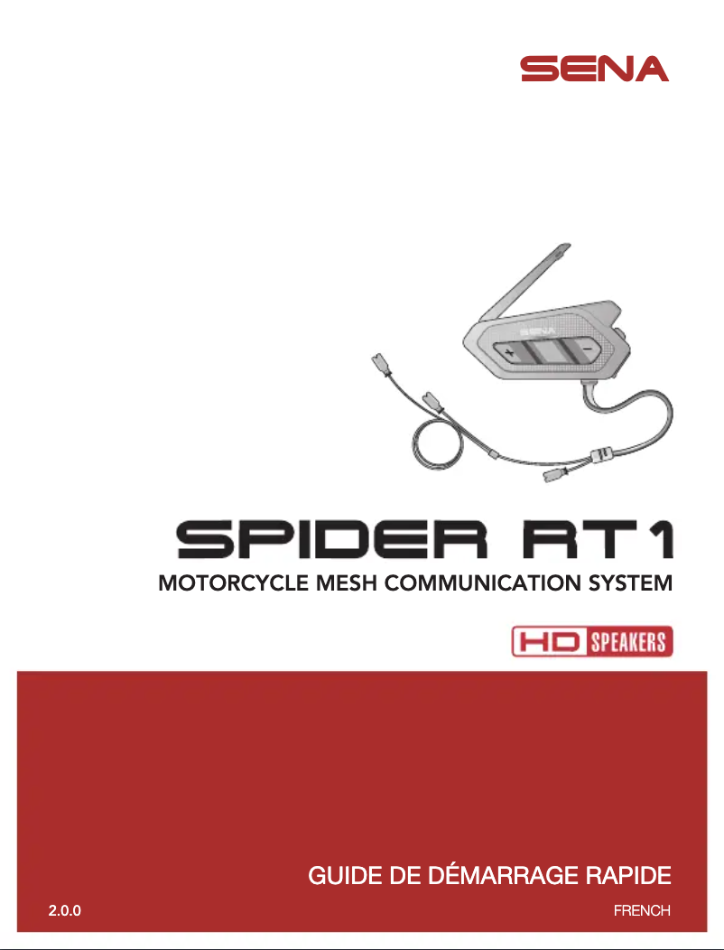 Page 1 de la notice Guide de démarrage rapide Sena Spider RT1