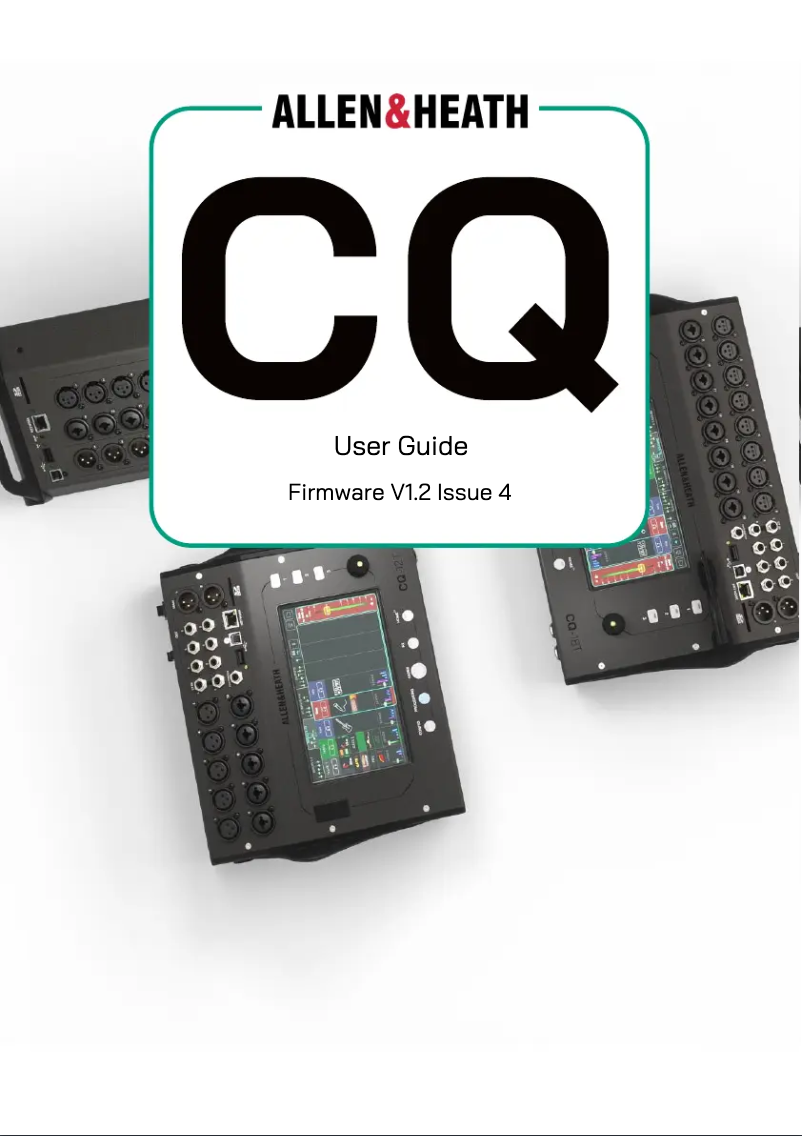 Page n°1 - Manuel utilisateur Allen & Heath CQ-18T