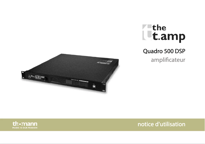 Page n°1 - Manuel utilisateur the t.amp Quadro 500 DSP