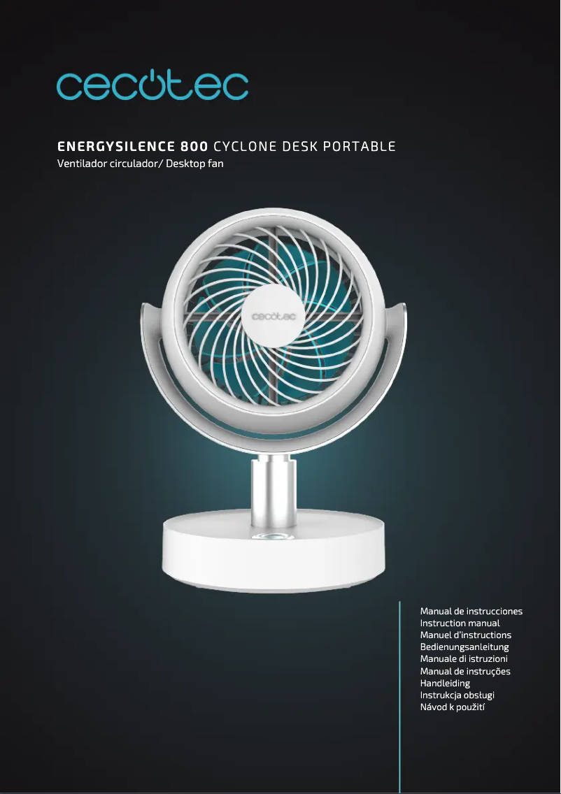 Page n°1 - Manuel utilisateur Cecotec EnergySilence 800 Cyclone Desk Portable