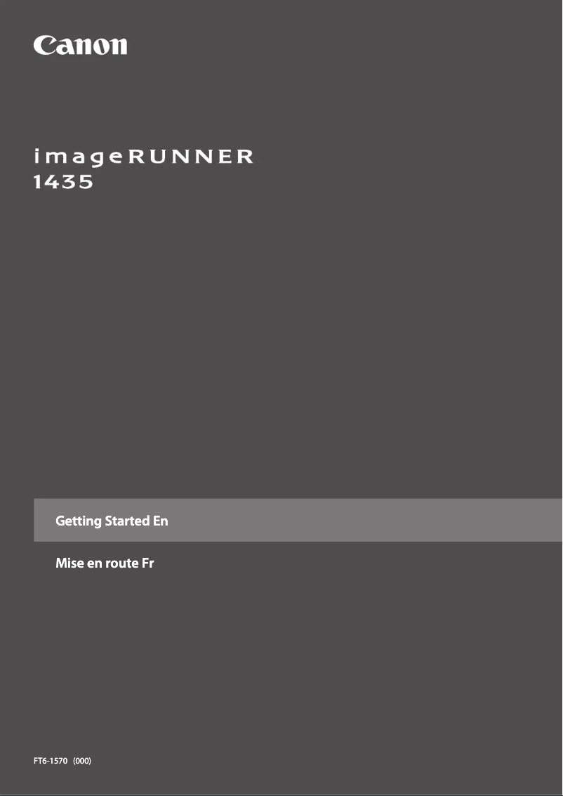 Page n°1 - Manuel utilisateur Canon Imagerunner 1435