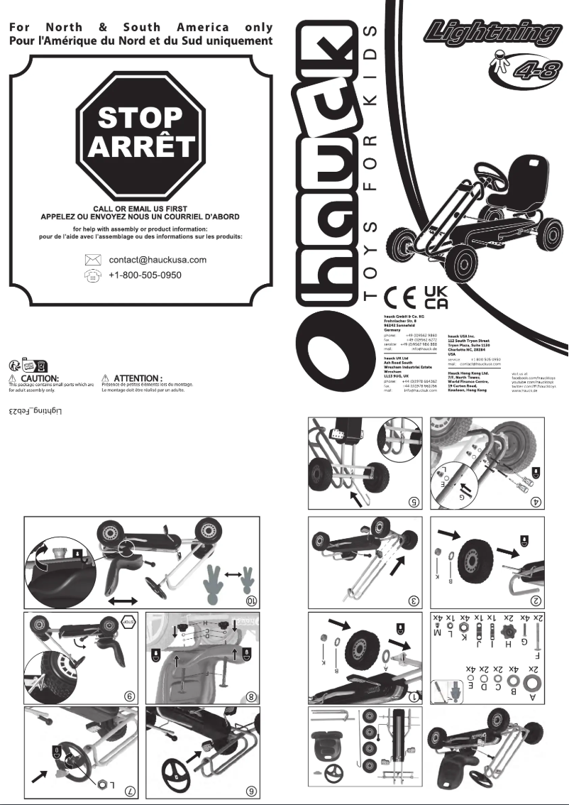 Page 1 de la notice Manuel utilisateur Hauck Lightning