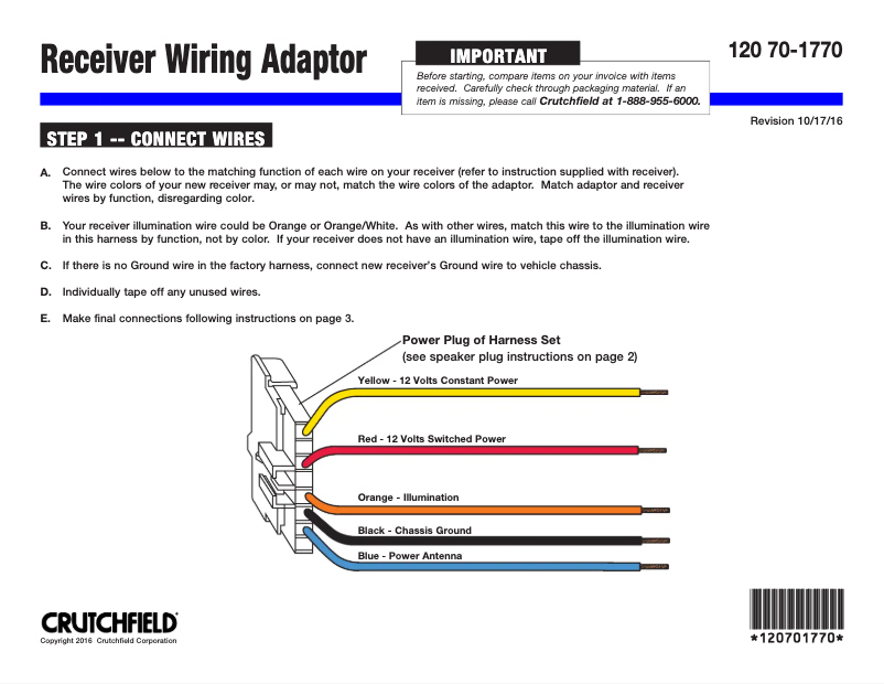 Page n°1 - Manuel utilisateur Metra 70-1770