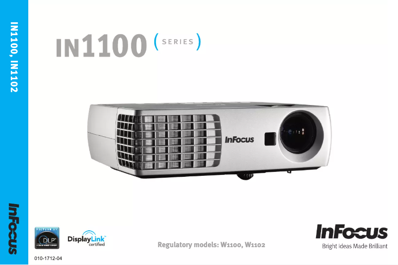 Page 1 de la notice Manuel utilisateur InFocus IN1100