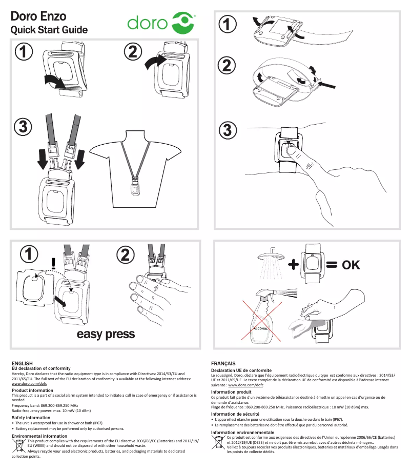 Image de la première page du manuel de l'appareil Enzo