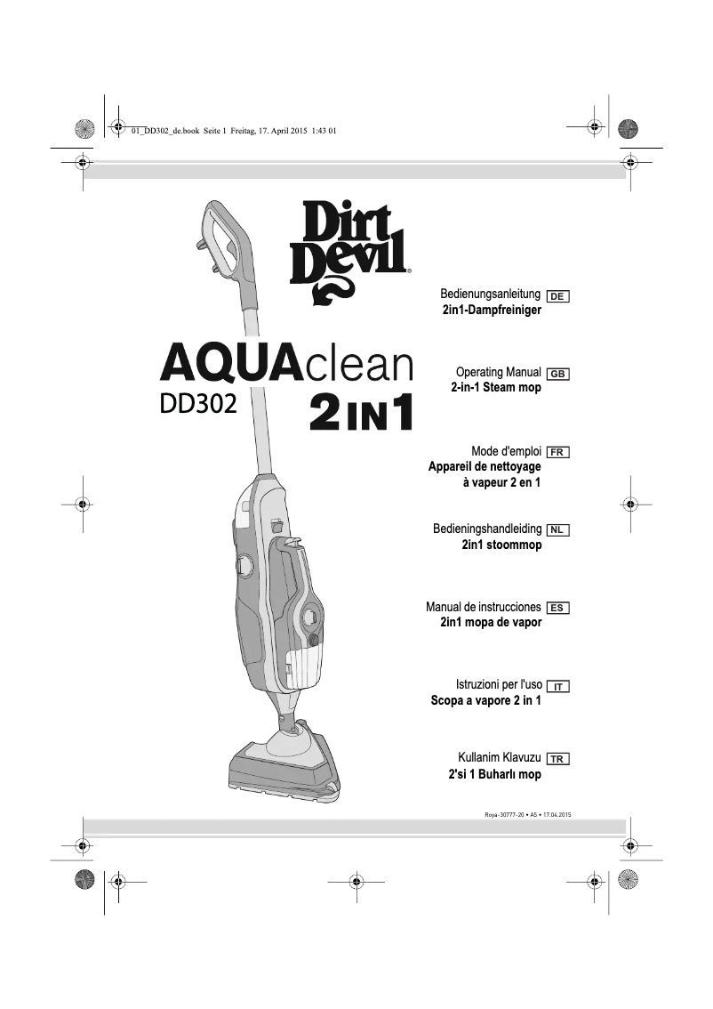 Image de la première page du manuel de l'appareil AQUAclean 2in1 DD302