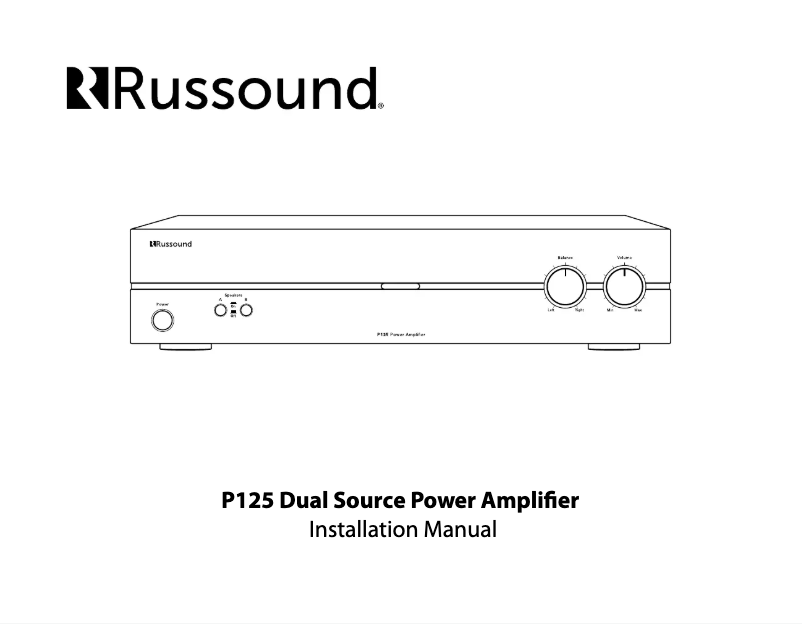 Page 1 de la notice Manuel utilisateur Russound P125