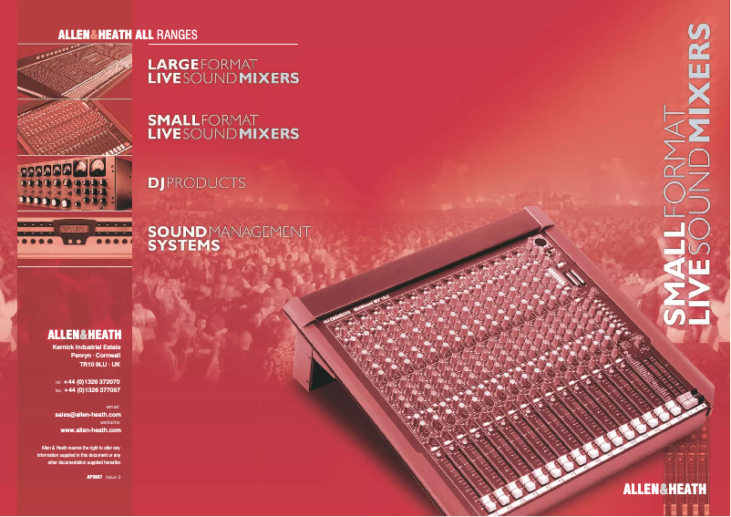 Page n°1 - Brochure Allen & Heath PA28