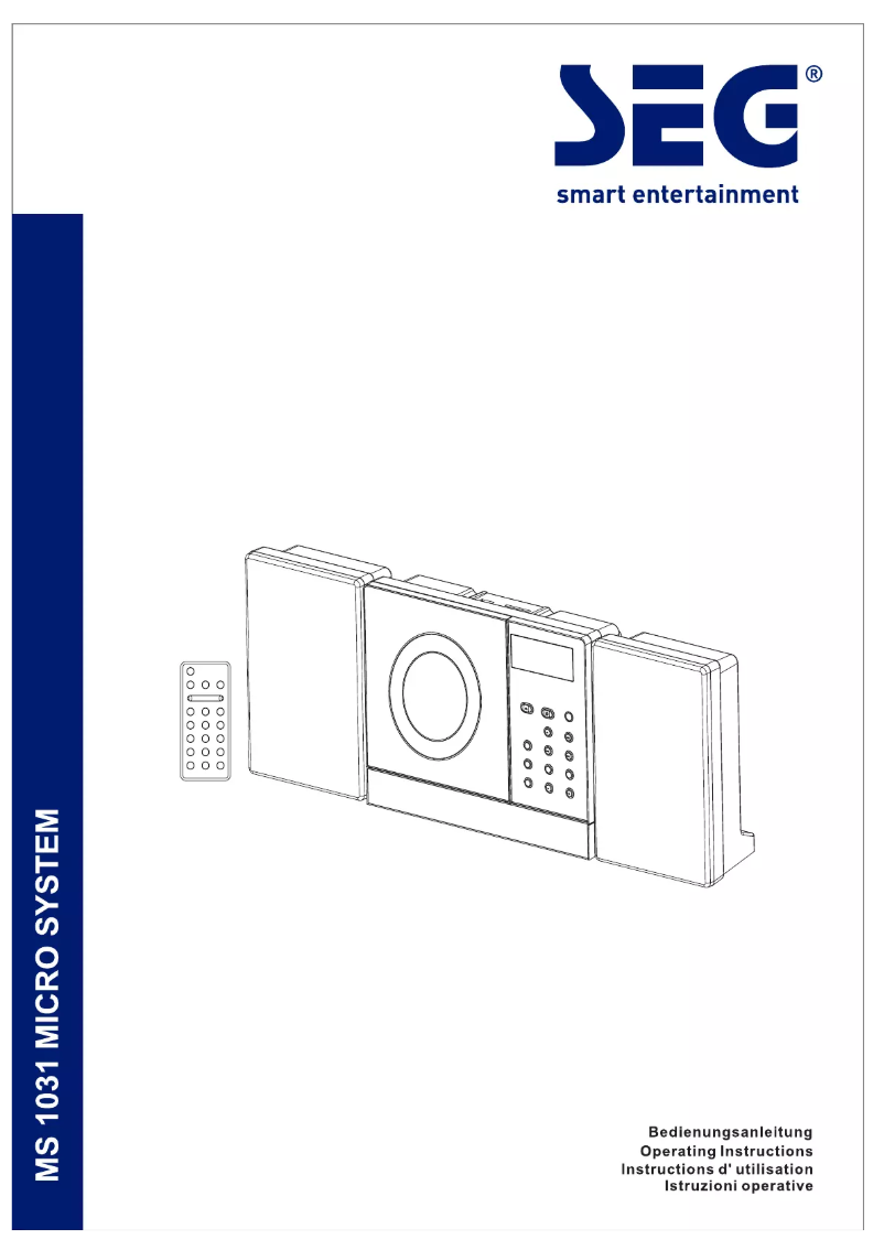 Page n°1 - Manuel utilisateur SEG MS 1031
