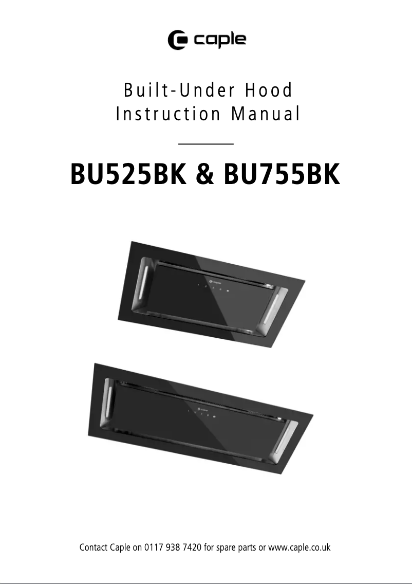 Página 1 del manual Manual de usuario Caple BU525BK