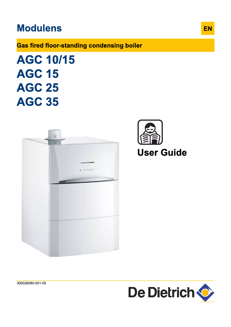 Page 1 de la notice Manuel utilisateur De Dietrich AGC 10-15