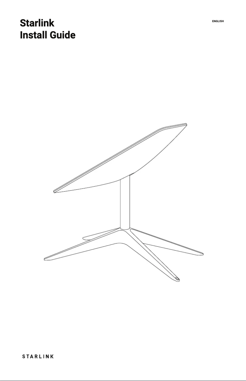 Page 1 de la notice Guide d'installation Starlink Standard Kit
