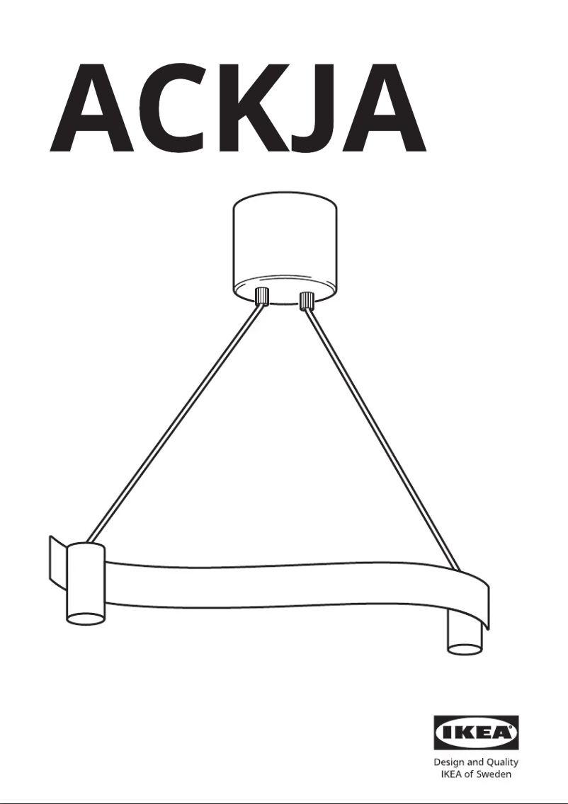 Page 1 de la notice Manuel utilisateur Ikea ACKJA 105.589.17