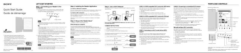 Image de la première page du manuel de l'appareil PRS-T3S