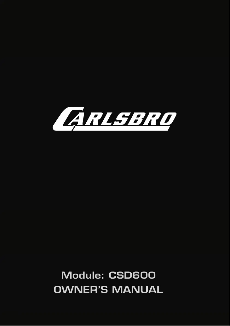 Page 1 de la notice Manuel utilisateur Carlsbro CSD600
