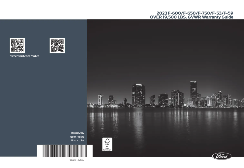 Image de la première page du manuel de l'appareil F-650 (2023)