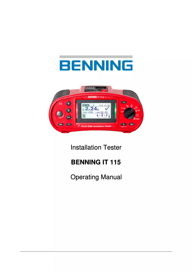 Página 1 del manual Manual de usuario BENNING IT 115