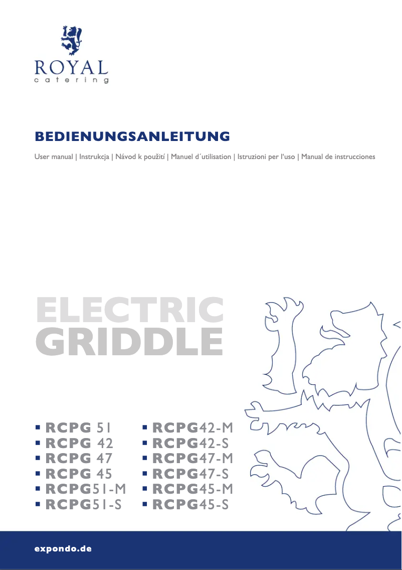 Imagen de la primera página del manual del dispositivo RCPG42-S