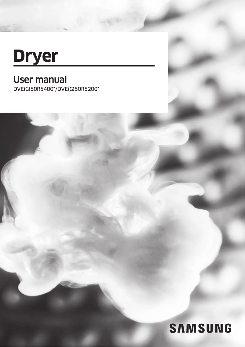Page 1 de la notice Manuel utilisateur Samsung DVE50R5400W