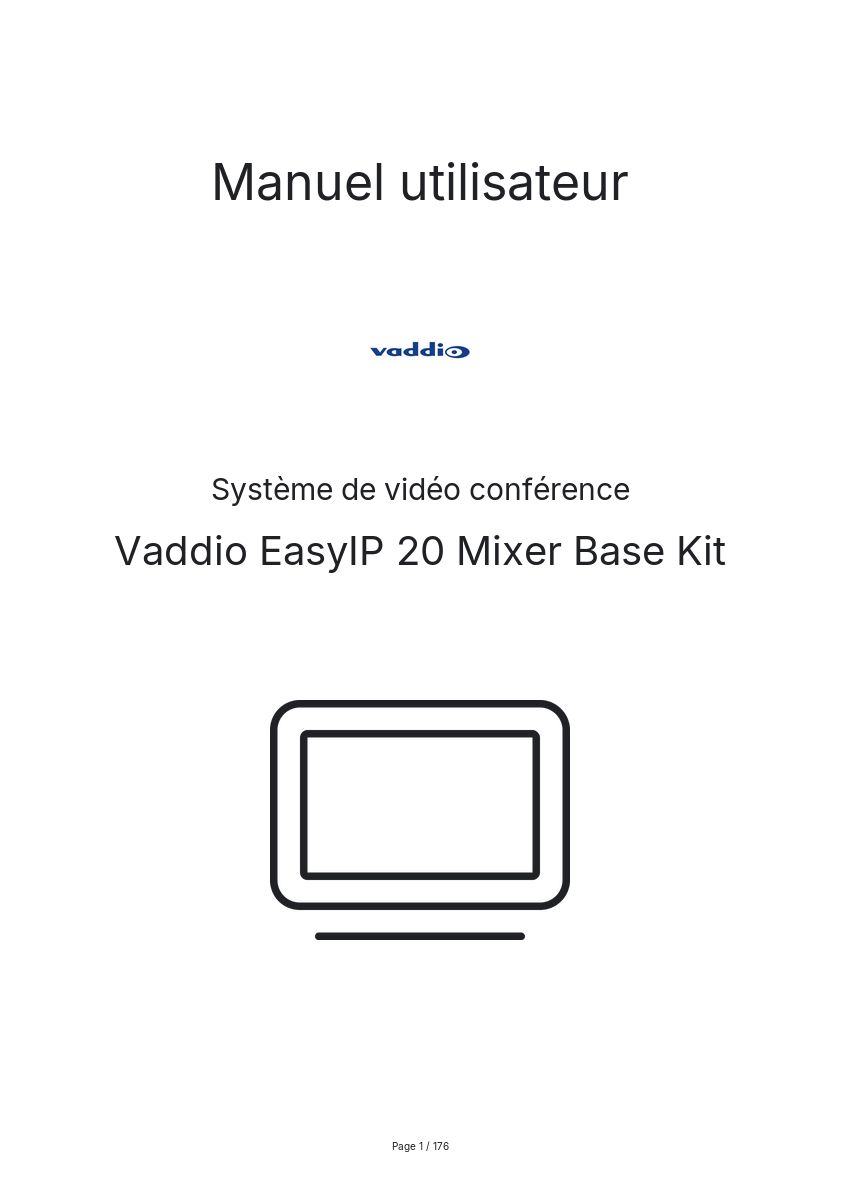 Image de la première page du manuel de l'appareil EasyIP 20 Mixer Base Kit