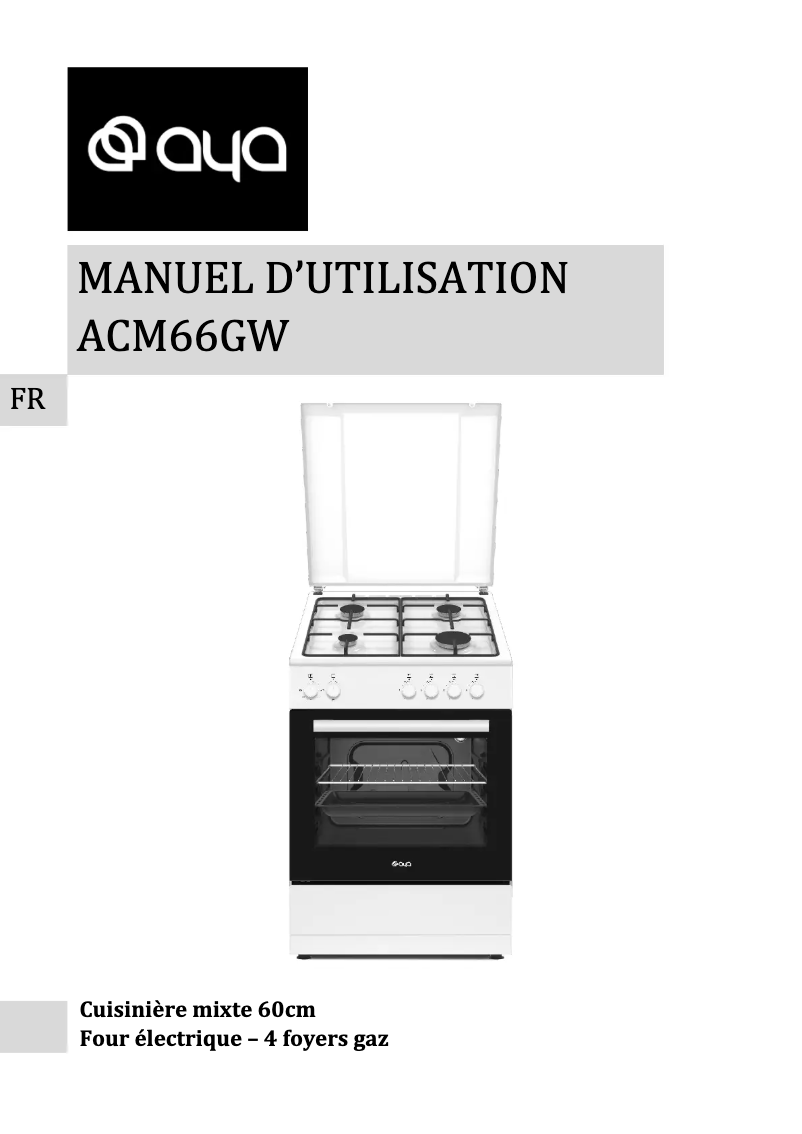 Page 1 de la notice Manuel utilisateur AYA ACM66GW