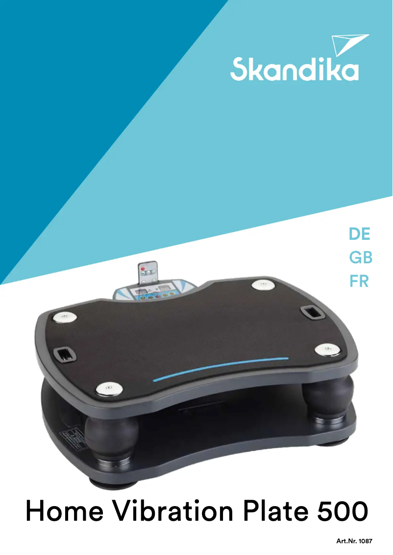 Image de la première page du manuel de l'appareil Home Vibration Plate 500