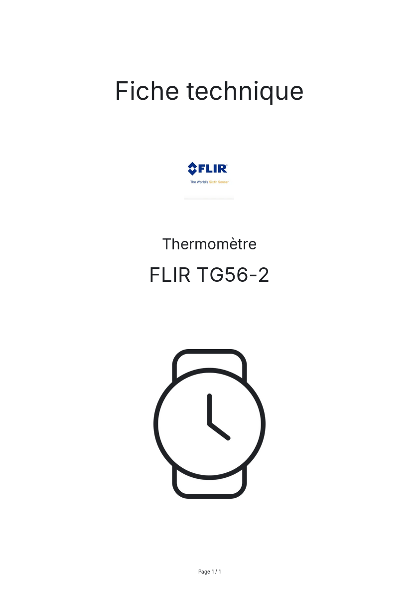 Image de la première page du manuel de l'appareil TG56-2