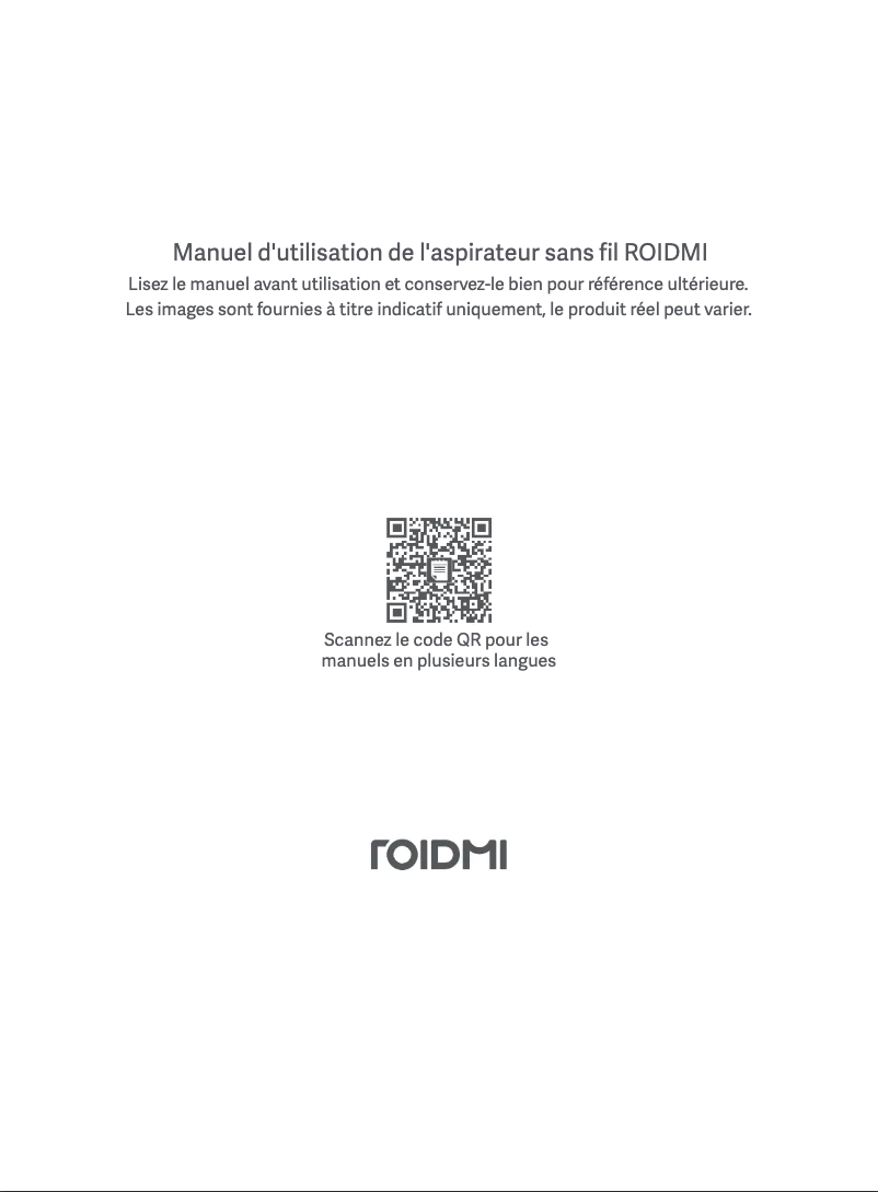 Page 1 de la notice Manuel utilisateur Roidmi X30 Pro