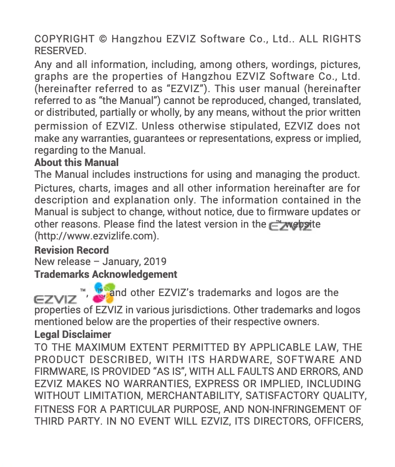 Página 1 del manual Manual de usuario EZVIZ C1C-B
