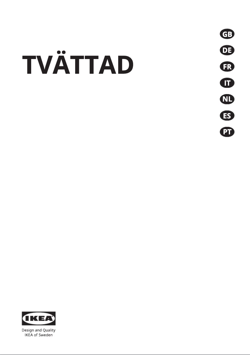 Imagen de la primera página del manual del dispositivo TVÄTTAD