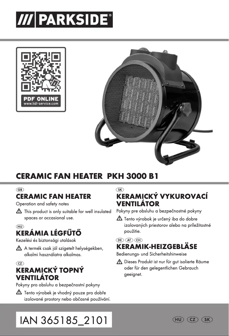 Page 1 de la notice Manuel utilisateur Parkside PKH 3000 B1