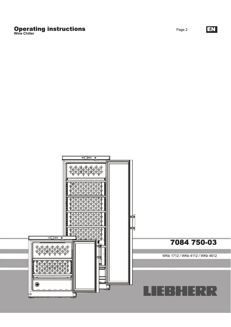Page 1 de la notice Manuel utilisateur Liebherr WKpb 4612