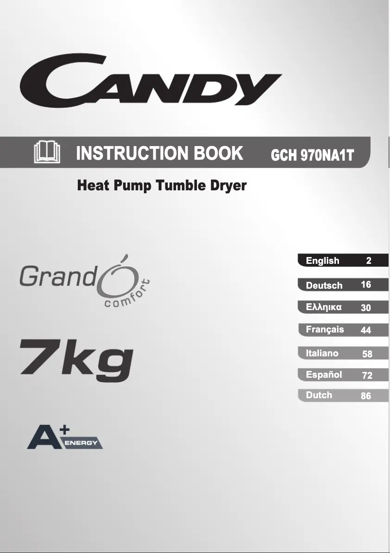 Page 1 de la notice Manuel utilisateur Candy GCH 970NA1T