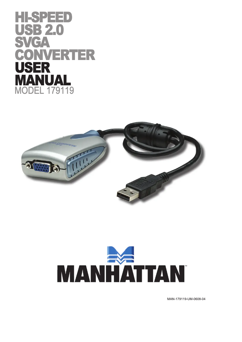 Page n°1 - Manuel utilisateur Manhattan 179119