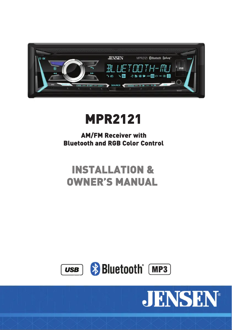 Image de la première page du manuel de l'appareil MPR2121