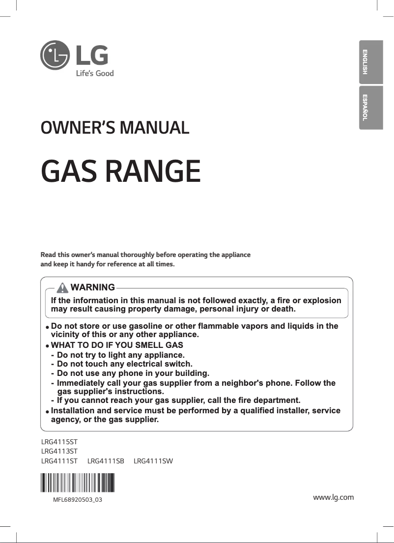 Página 1 del manual Manual de usuario LG LRG4115ST
