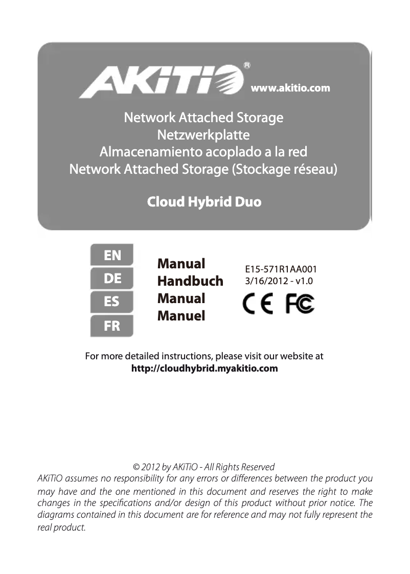 Página 1 del manual Manual de usuario AKiTiO Cloud Hybrid Duo