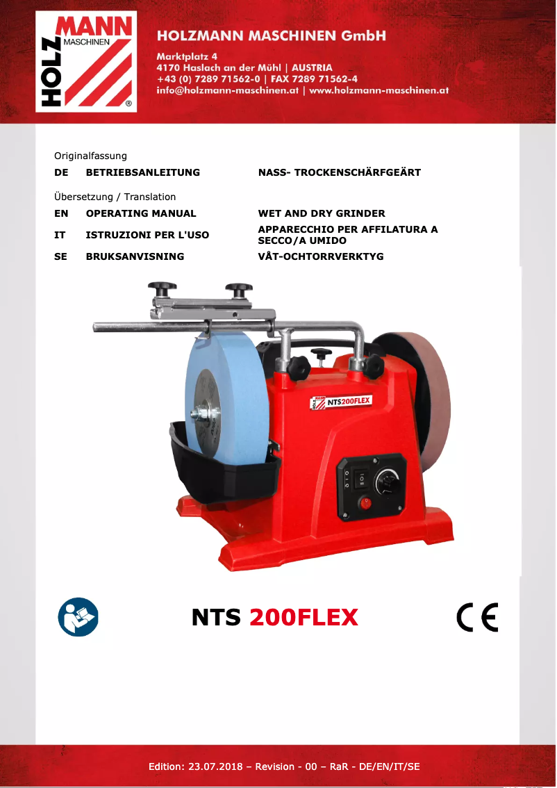 Page n°1 - Manuel utilisateur Holzmann NTS 200FLEX