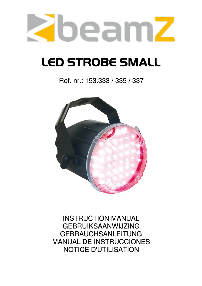 Página 1 del manual Manual de usuario BeamZ LED Strobe Small 153.337