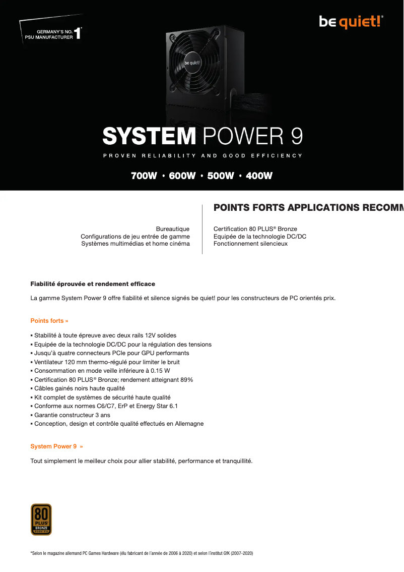Image de la première page du manuel de l'appareil System Power 9