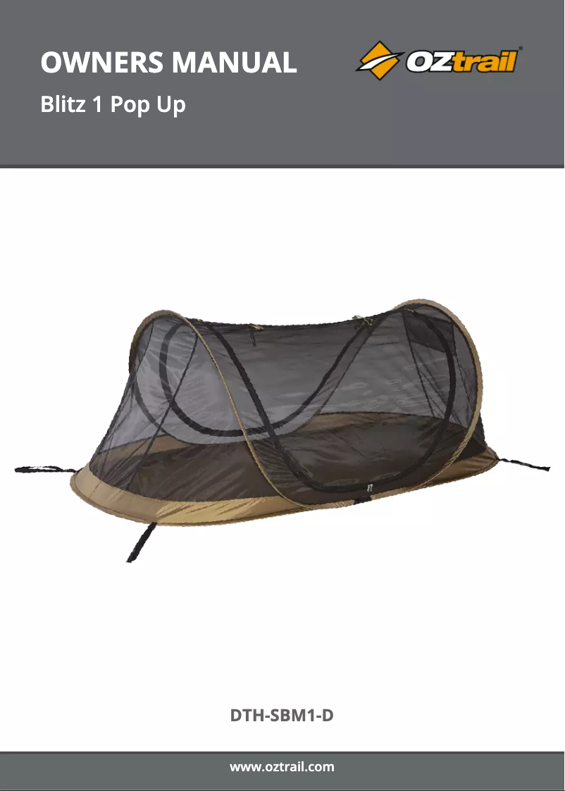 Página 1 del manual Manual de usuario OZtrail Blitz 1