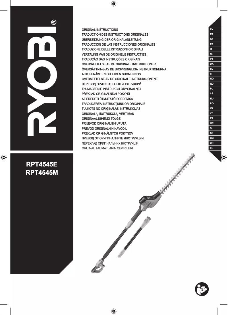 Page n°1 - Manuel utilisateur RYOBI RPT4545M