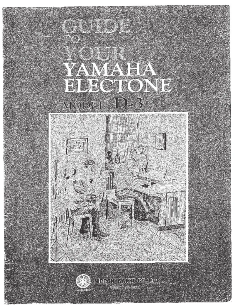 Page n°1 - Manuel utilisateur Yamaha Electone D-3