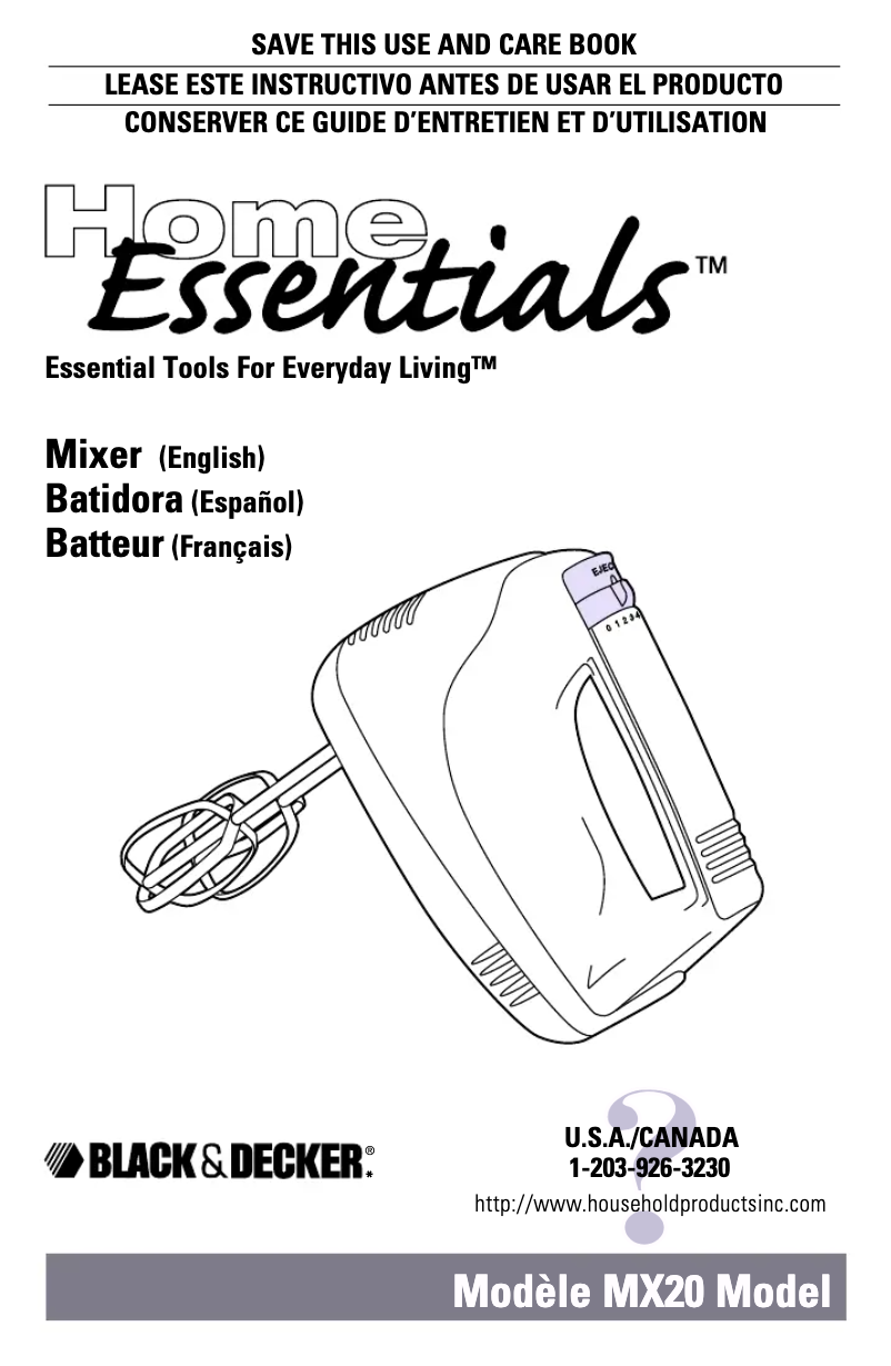 Image de la première page du manuel de l'appareil MX20