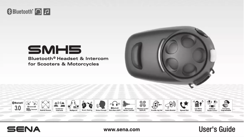 Page 1 de la notice Manuel utilisateur Sena SMH5-UNIV