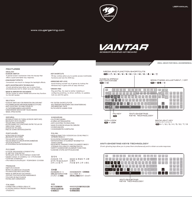 Image de la première page du manuel de l'appareil Vantar