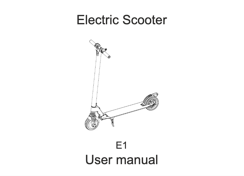 Página 1 del manual Manual de usuario E-way E1