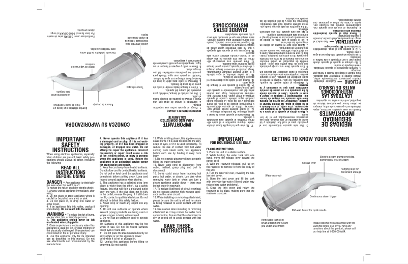 Page 1 de la notice Manuel utilisateur Conair GS15RN
